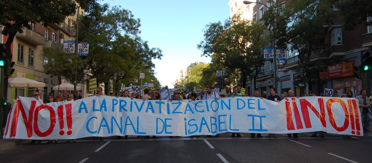 3D: concentración contra la última vuelta de tuerca en la privatización del Canal de Isabel II