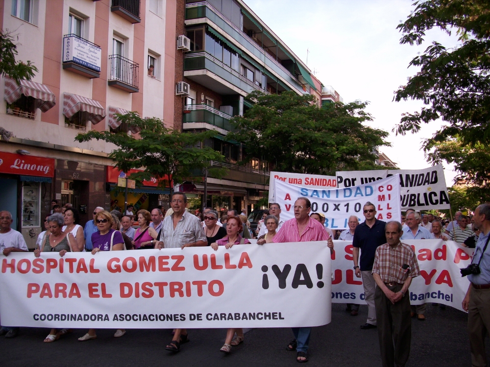 Carabanchel, firme en su defensa del uso civil del hospital militar Gómez Ulla