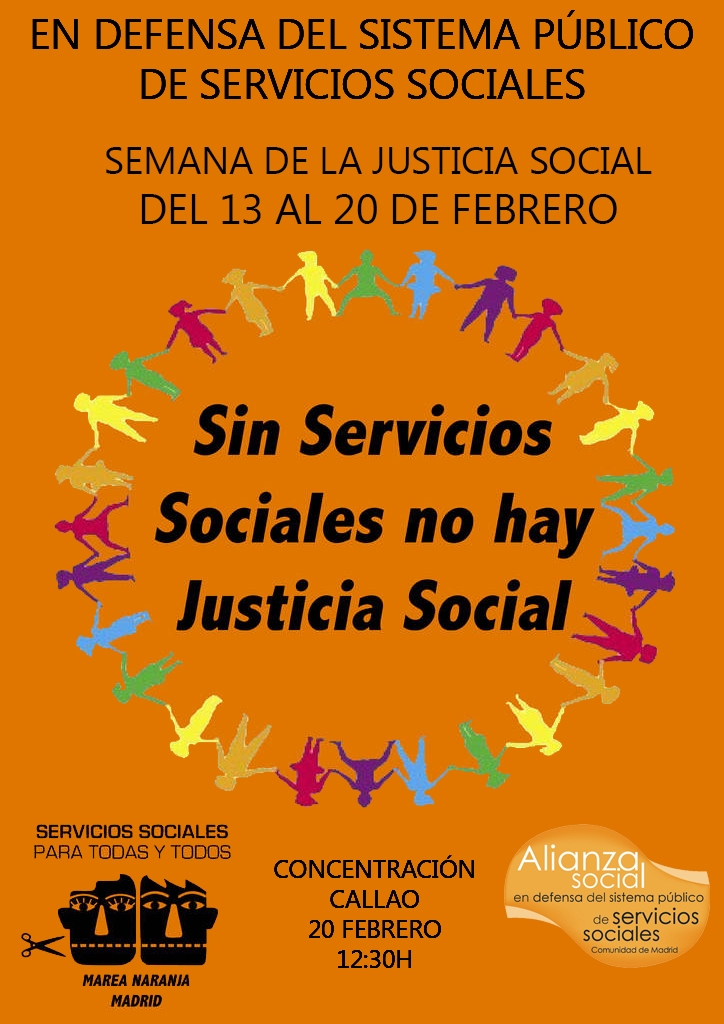 En la Semana de la justicia social, marchemos contra los recortes en Servicios Sociales