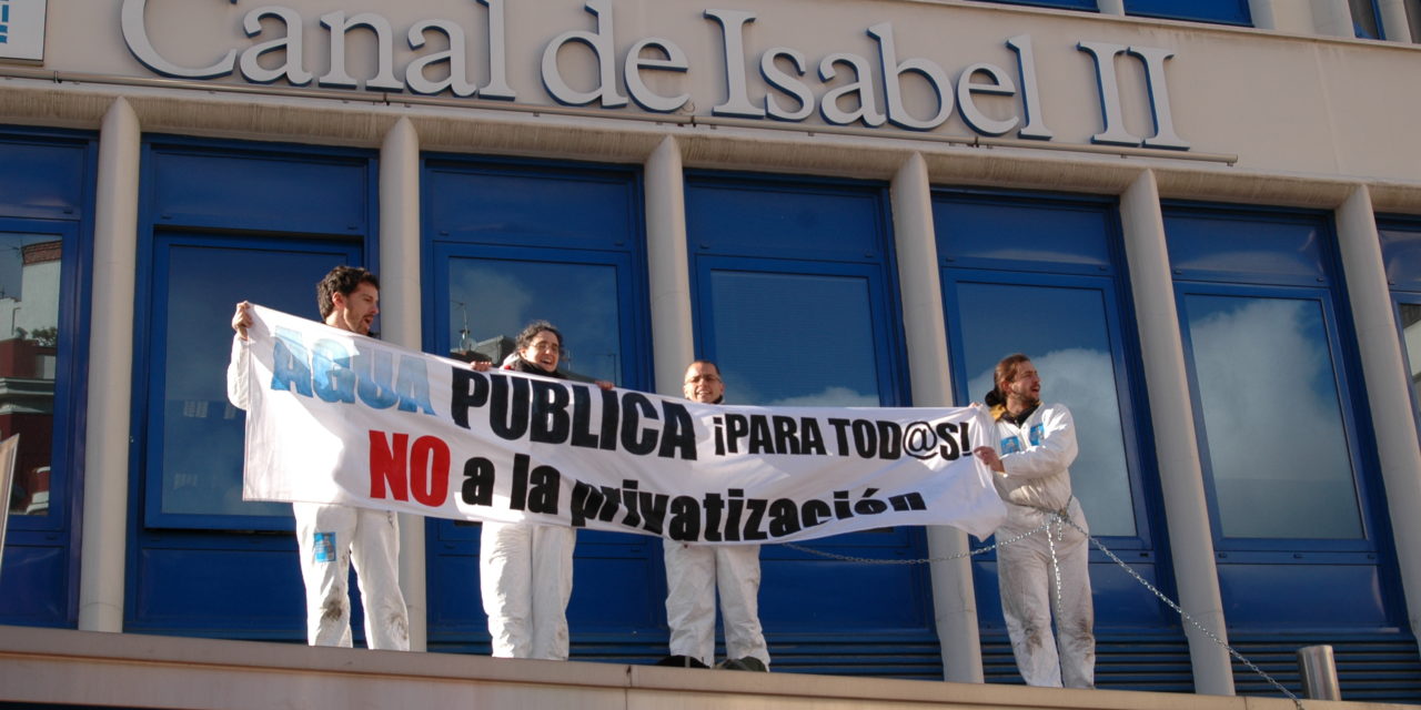 La Mesa del Agua exige al Gobierno regional los contratos sobre la privatización del Canal de Isabel II