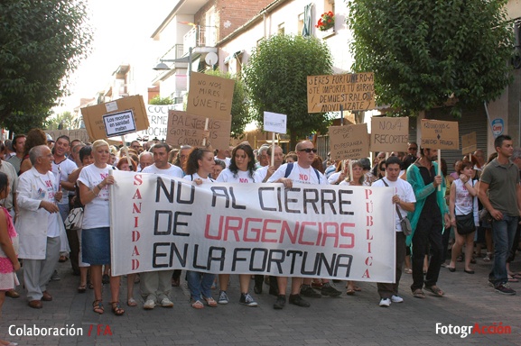 Leganés sale a la calle contra la clausura de las urgencias de La Fortuna