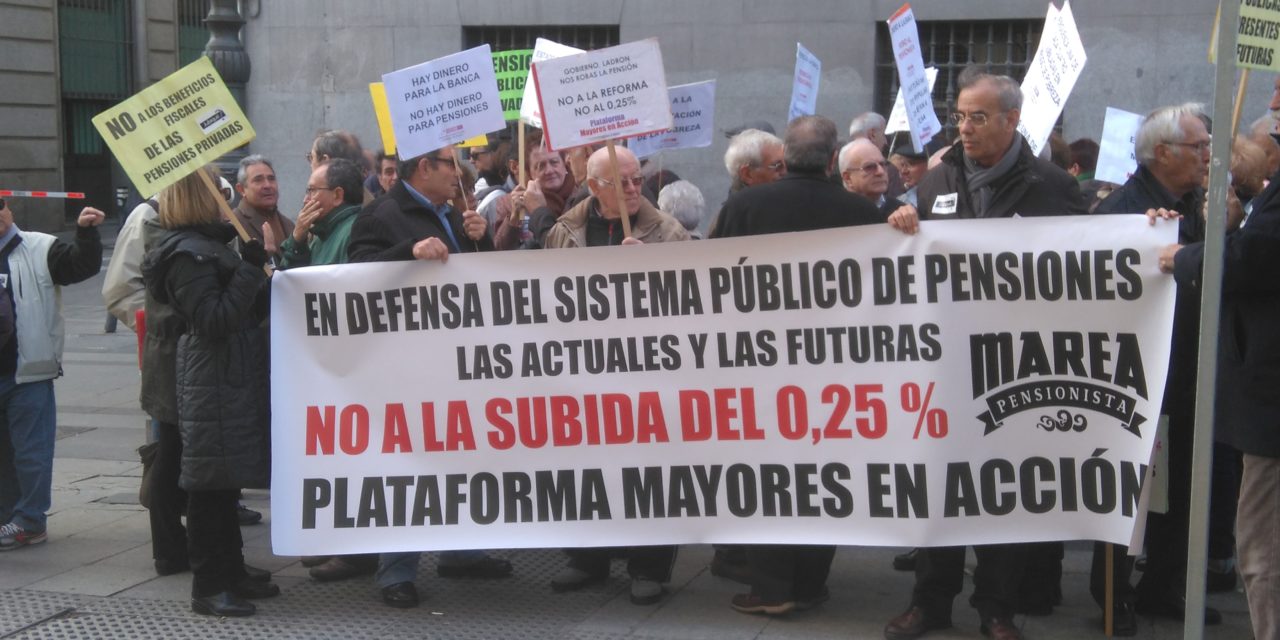 Los mayores salen a la calle para defender el sistema público de pensiones
