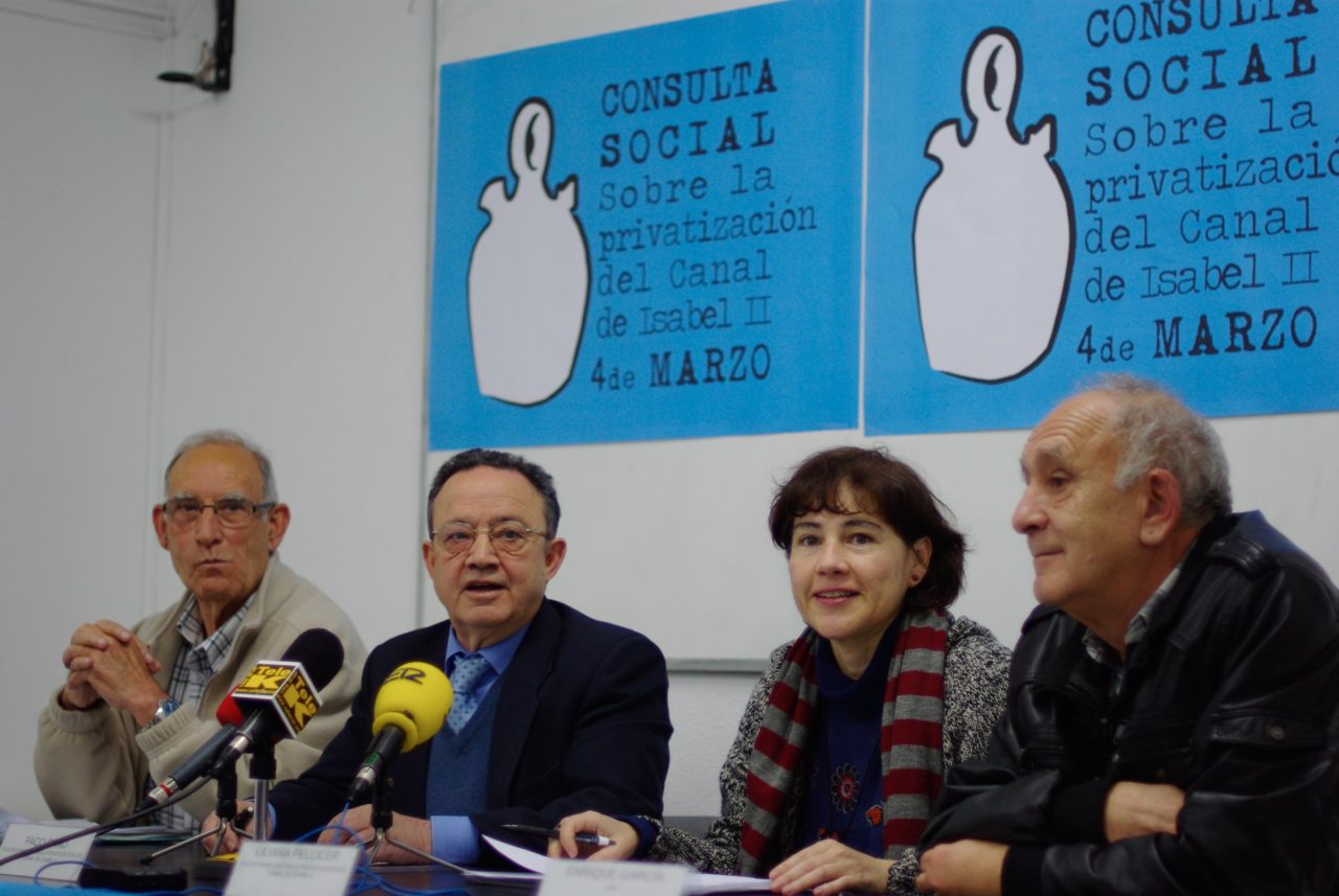 Madrid clama contra la privatización del Canal de Isabel II