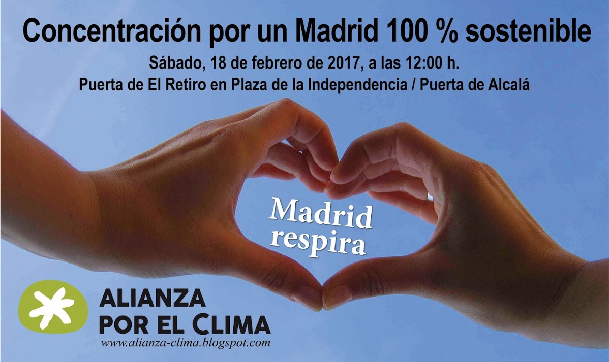 Concentración para celebrar el voto ciudadano por un Madrid 100% sostenible
