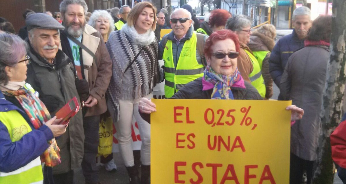 Los mayores protestan contra el ridículo incremento de las pensiones
