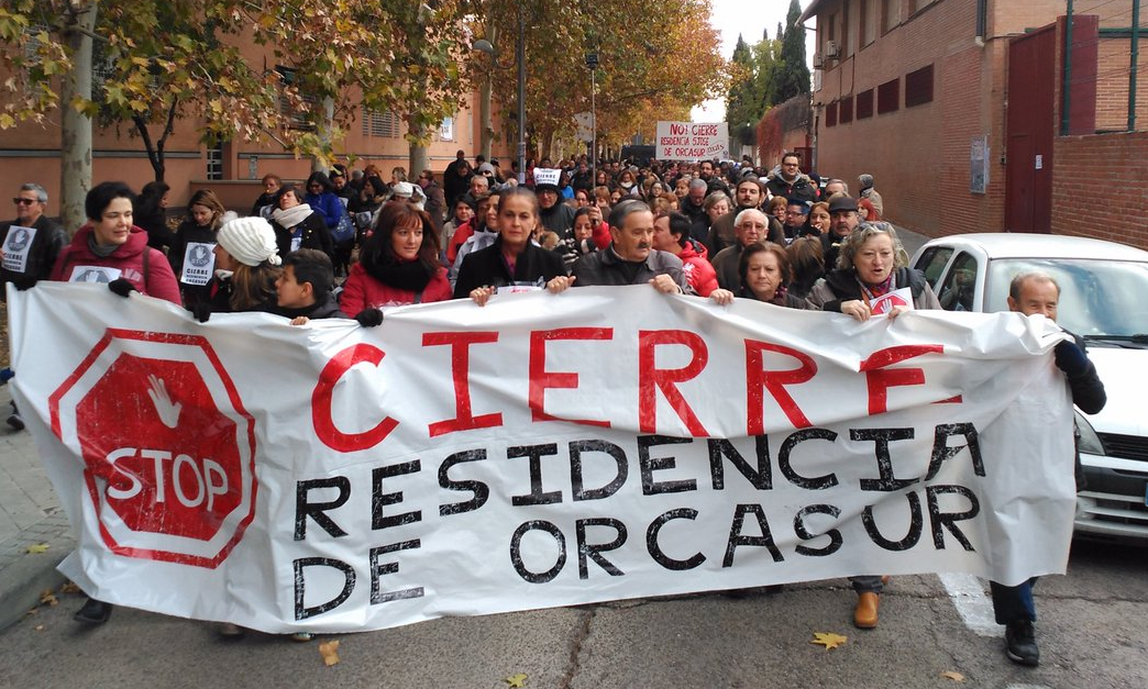 Orcasur lleva a la Asamblea de Madrid su lucha para evitar el cierre de la Residencia de Mayores San José