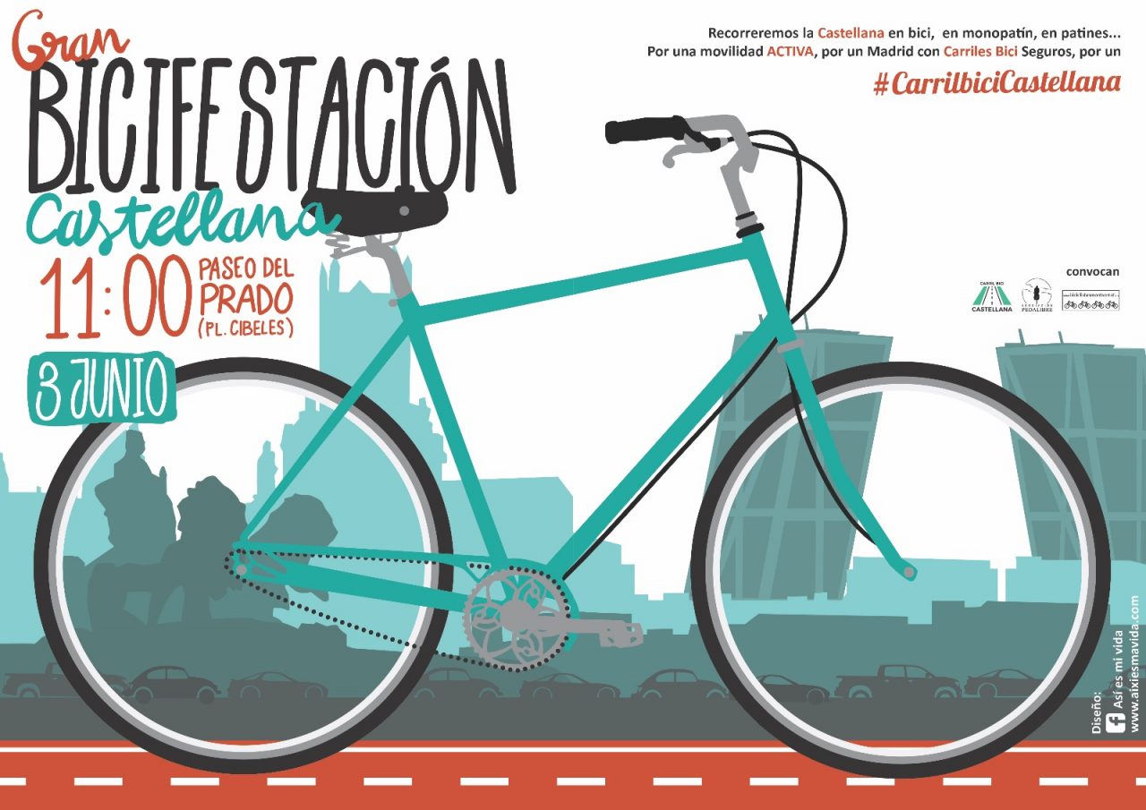 El domingo 3 de junio, pedalea por un carril bici en La Castellana…y otro en Barajas