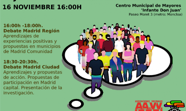 “¿Cómo participa Madrid?” se abre a la reflexión de experiencias de otros municipios de la región