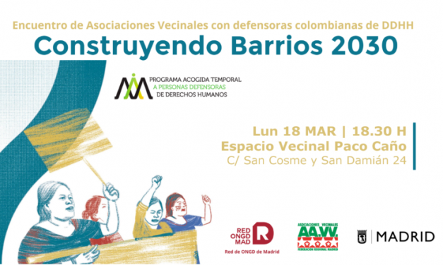 Encuentro de defensoras colombianas de derechos humanos con el movimiento vecinal