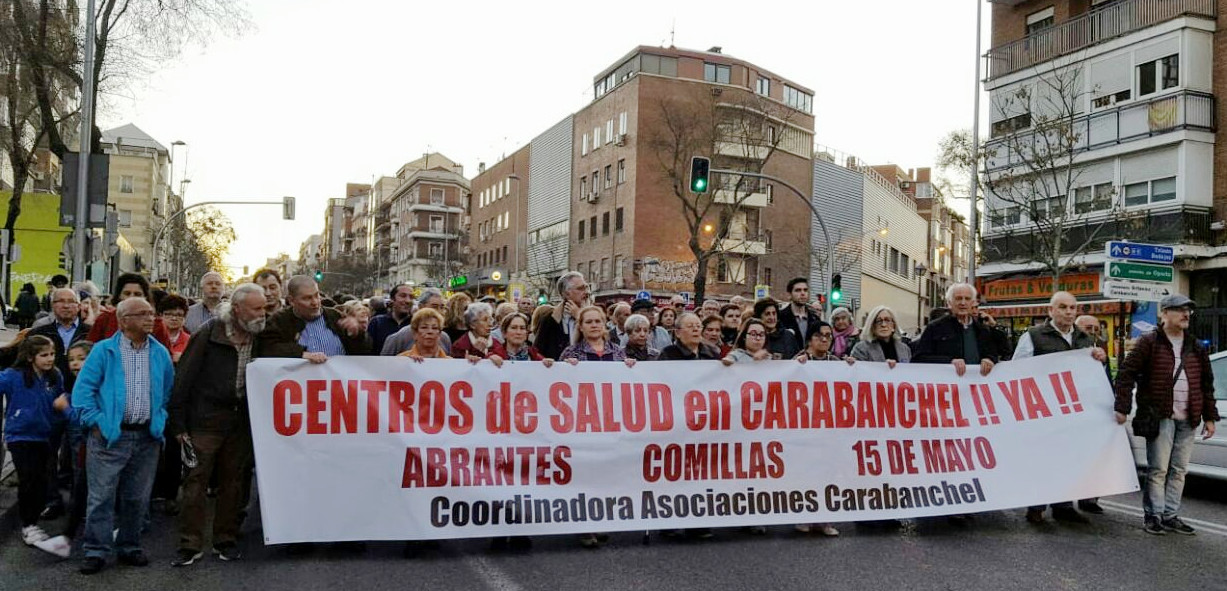 Carabanchel Bajo sale de nuevo a la calle para reclamar los tres centros de salud prometidos hace 16 años