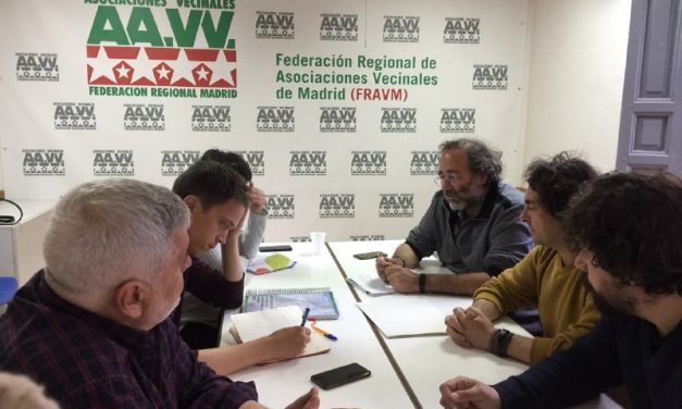 La FRAVM presenta a Íñigo Errejón sus propuestas para la Comunidad de Madrid