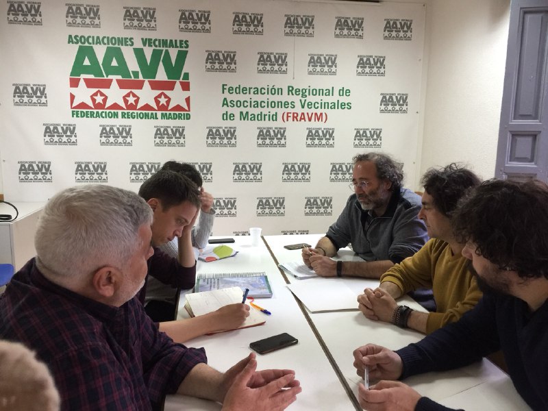 La FRAVM presenta a Íñigo Errejón sus propuestas para la Comunidad de Madrid