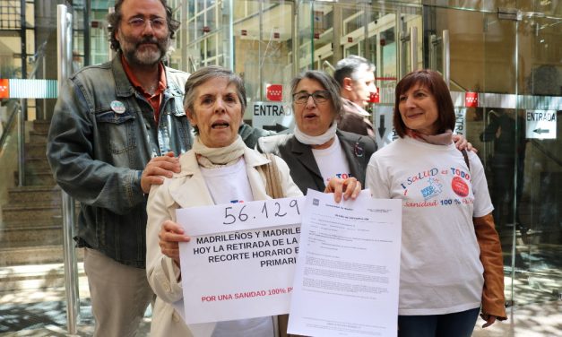 56.129 madrileños y madrileñas dicen “no” al recorte horario en Atención Primaria