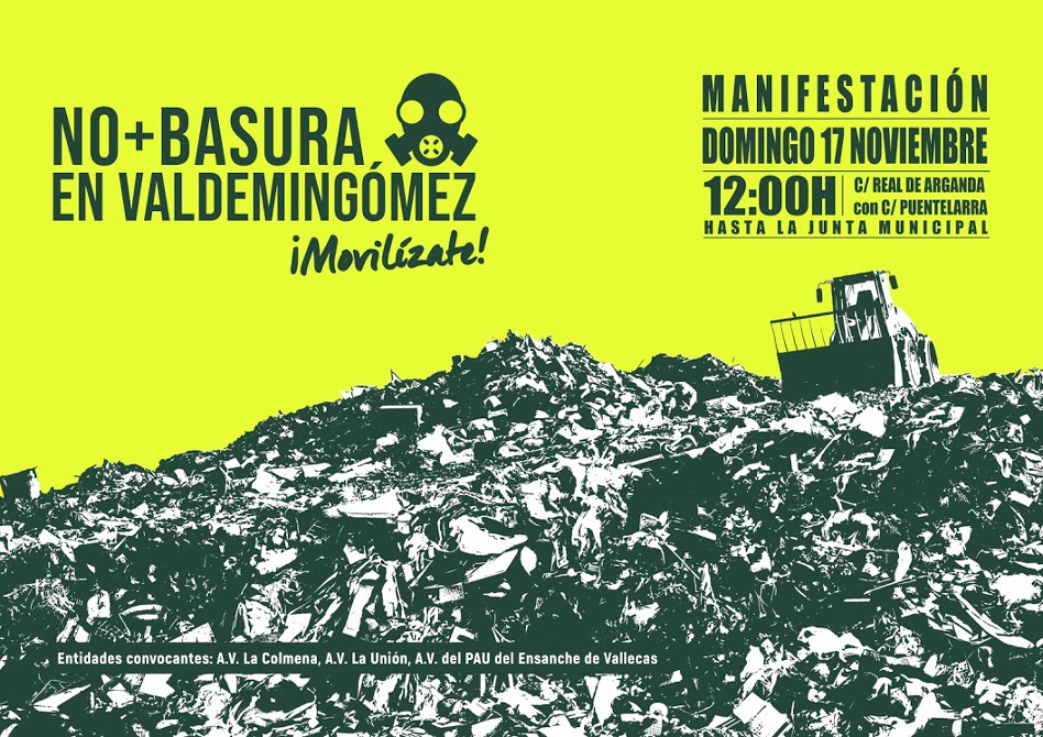 Vallecas no se rinde: nueva manifestación contra la llegada a Valdemingómez de la basura del Henares