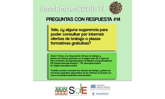 #InfoEmpleoCOVID-19: respuestas a dudas habituales de la cuarentena del coronavirus