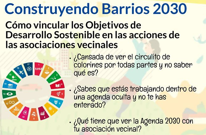 Nuevo taller de la Escuela Vecinal sobre los objetivos de la Agenda 2030 (aplazado)