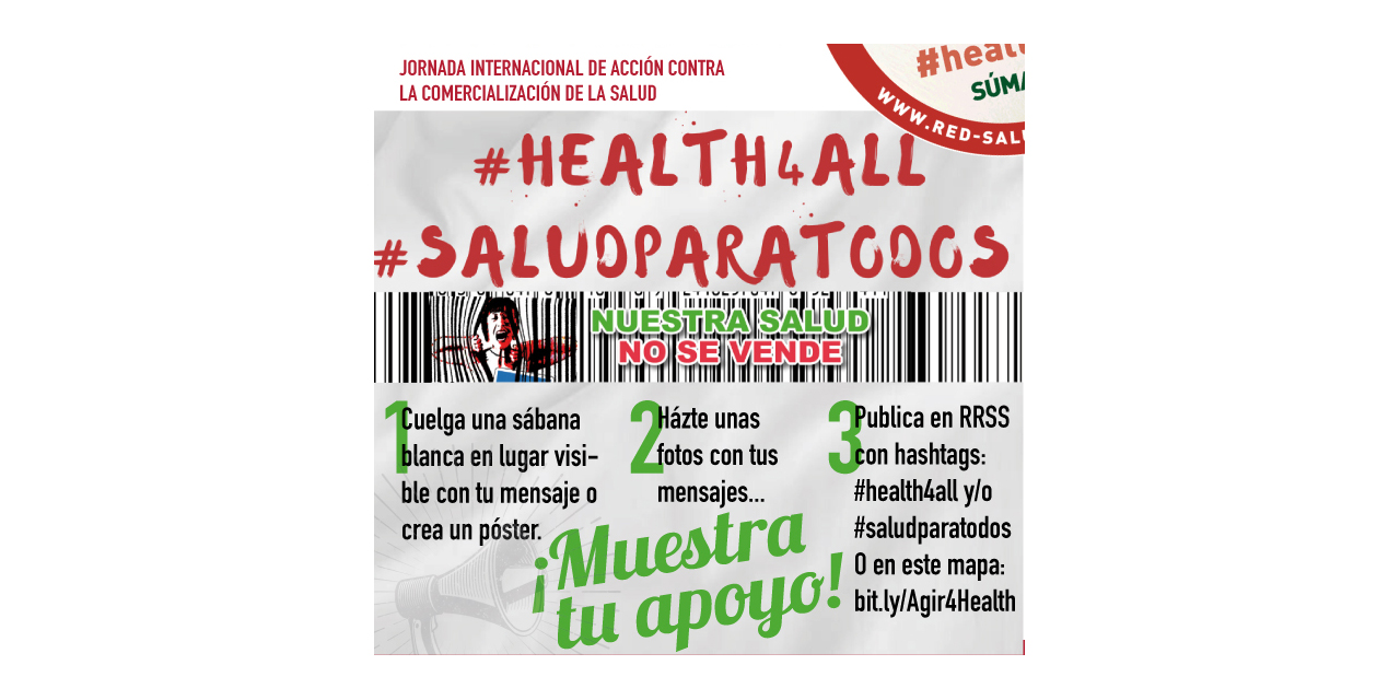 “Salud para todos”: el 7 de abril, participa desde casa en la movilización europea en defensa de la sanidad pública