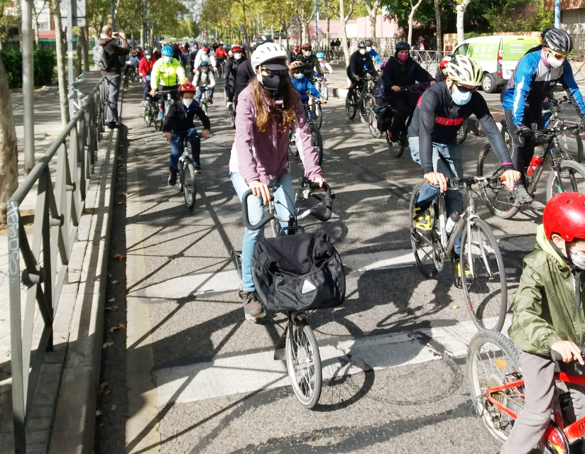 Éxito de participación en la segunda bicicletada vecinal en Leganés