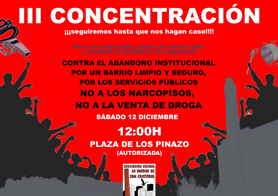 San Cristóbal de los Ángeles vuelve a protestar contra la droga y los narcopisos