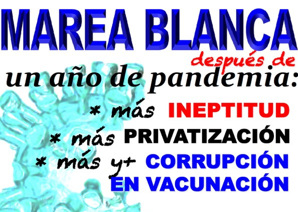 14M: una nueva Marea Blanca reclamará más inversión pública en el aniversario del Estado de Alarma