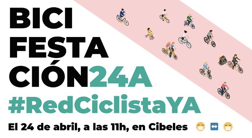 La FRAVM anima a sumarse a la “bicifestación” que el 24 de abril pedirá una red ciclista protegida para Madrid