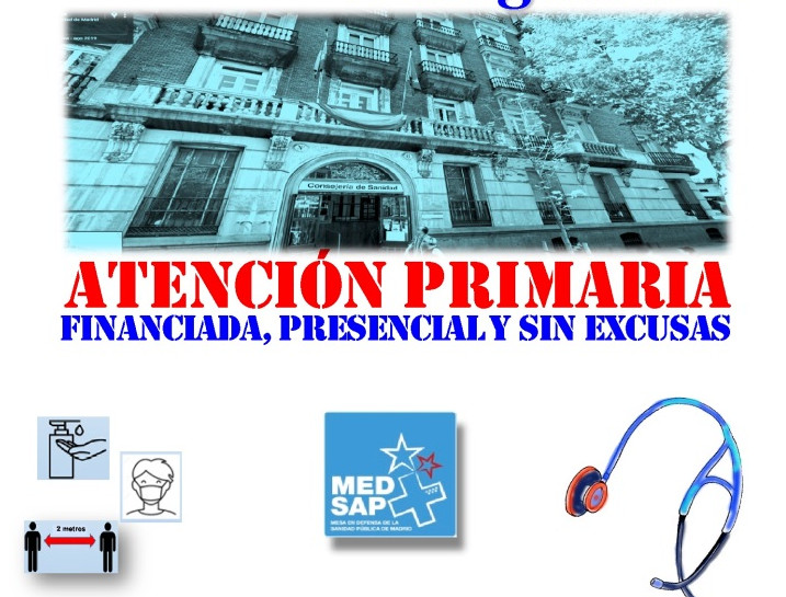 Concentración ante Recursos Humanos de la Consejería de Sanidad para pedir más financiación para la Atención Primaria