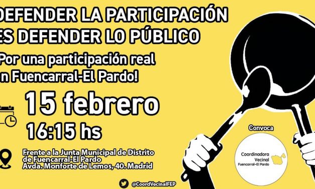 Concentración ante la Junta de Fuencarral-El Pardo para pedir “una participación real” en el distrito