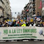 Unas 5.000 personas reclaman en el centro de Madrid la paralización de la Ley Ómnibus de Ayuso