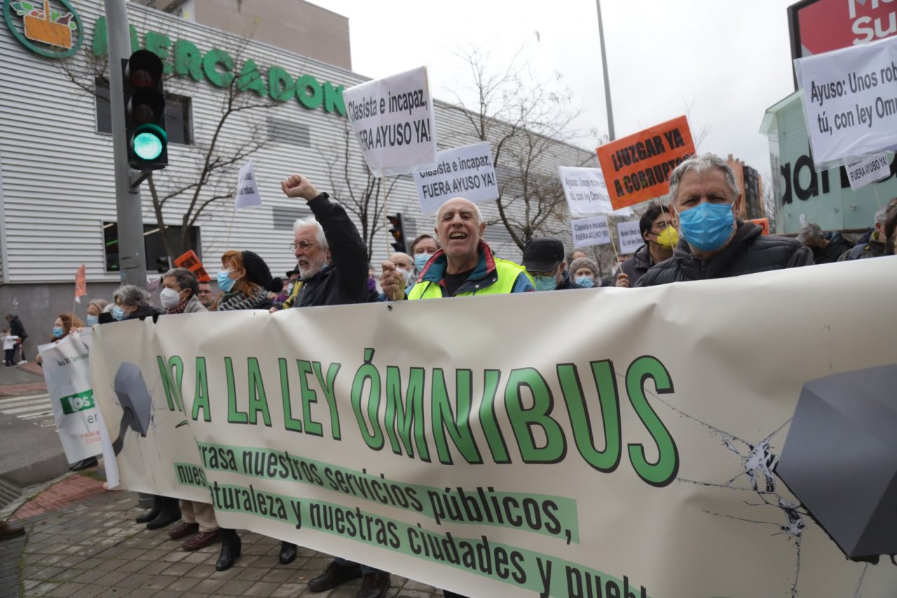 15 de diciembre: concentración en la Asamblea de Madrid contra la Ley Ómnibus