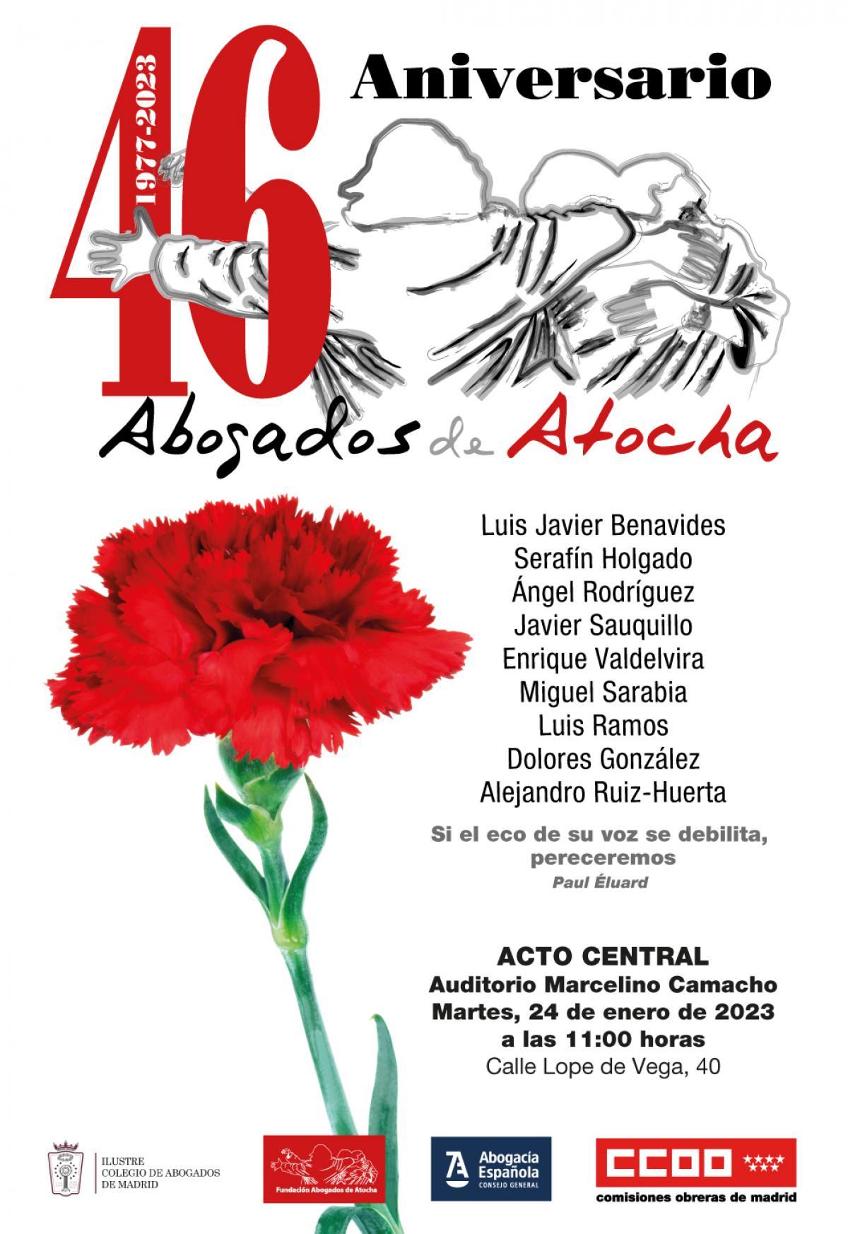 Cartel 46 aniversario Abogados de Atocha
