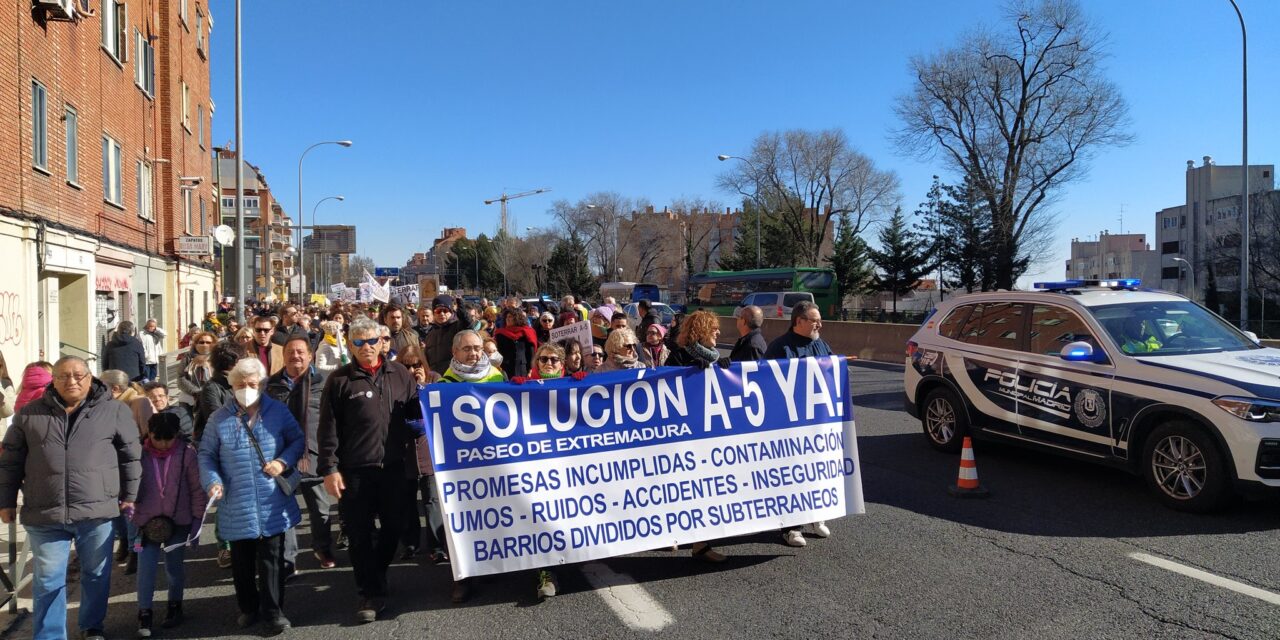 ¡Basta de excusas! La vecindad cortará de nuevo la A-5/ Paseo de Extremadura para exigir soluciones a los problemas de la autovía