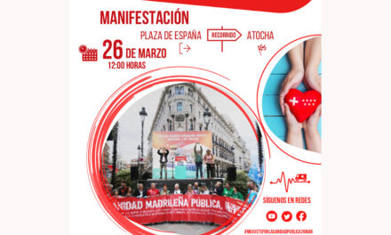26-M: no faltes a la nueva gran movilización en defensa del sistema sanitario público madrileño