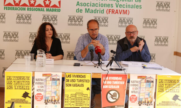 Pisos turísticos: las asociaciones vecinales reclaman al Ayuntamiento y a la Comunidad de Madrid que hagan cumplir la legalidad