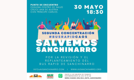 La vecindad de Sanchinarro se manifiesta de nuevo contra las consecuencias negativas del Bus Rapid