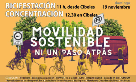 Domingo de movilización en Madrid contra los retrocesos y la falta de avances en movilidad sostenible