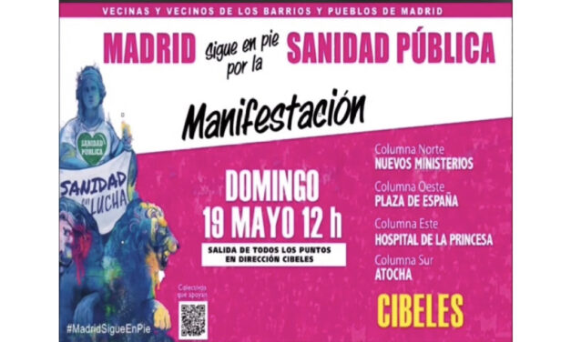 19 de mayo: Madrid sigue en pie por la sanidad pública