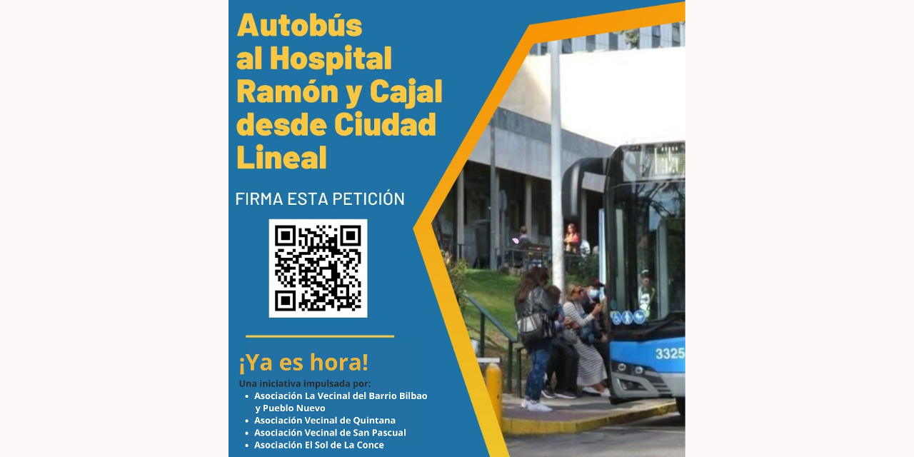 Ya es hora de que Ciudad Lineal tenga un autobús directo a su hospital de referencia, el Ramón y Cajal