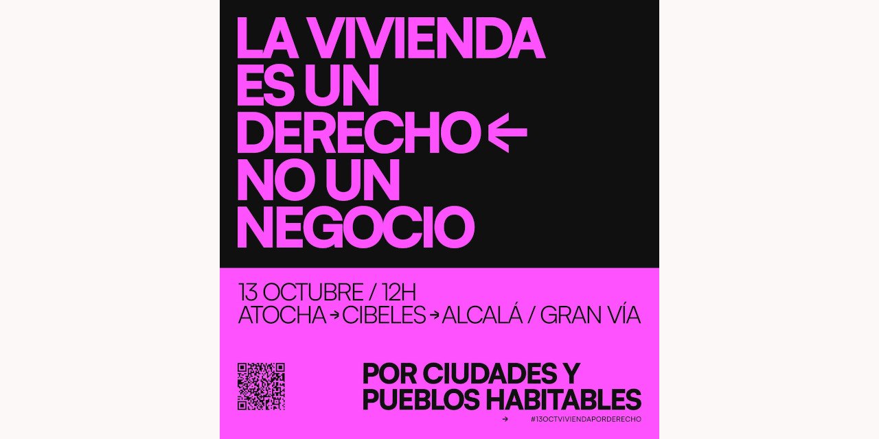 13 de octubre: la FRAVM anima a la ciudadanía a desbordar Madrid en defensa del derecho a la vivienda digna