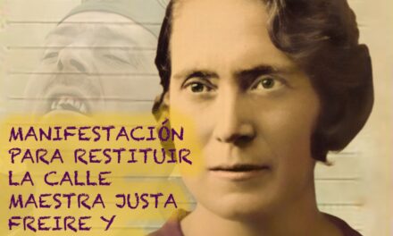 Nueva manifestación para restituir la calle Maestra Justa Freire y retirar el nombre de Millán Astray