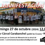 Manifestación por la creación de un Centro de Memoria de la Cárcel de Carabanchel y el cierre del CIE de Aluche