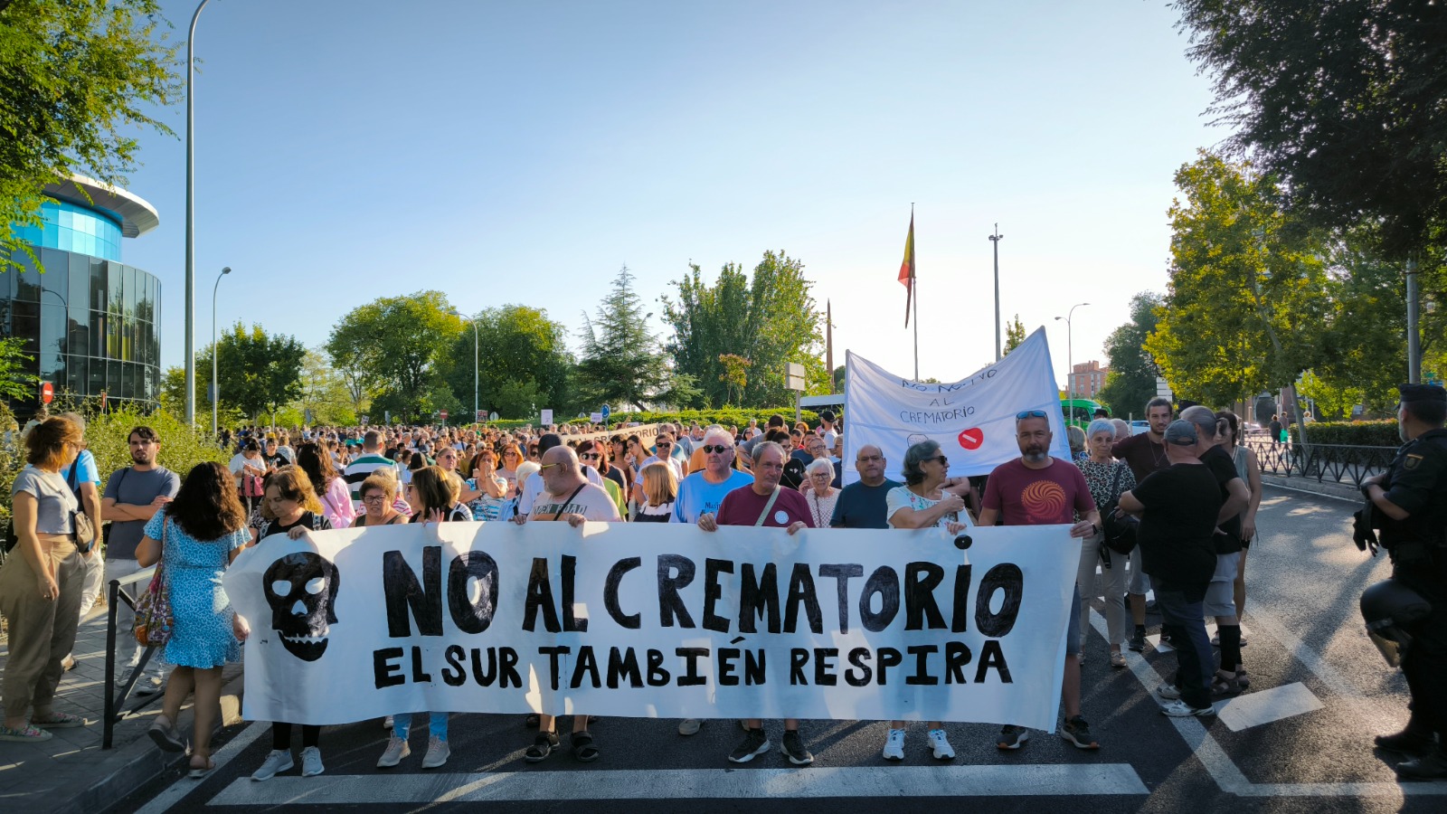 Manifestación contra el crematorio de la M40, 17 de septiembre de 2024