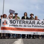 Las asociaciones vecinales de Campamento y Aluche vuelven a manifestarse para solicitar al Ayuntamiento el soterramiento de los 700 metros de la A5 por los altos niveles de contaminación y ruido