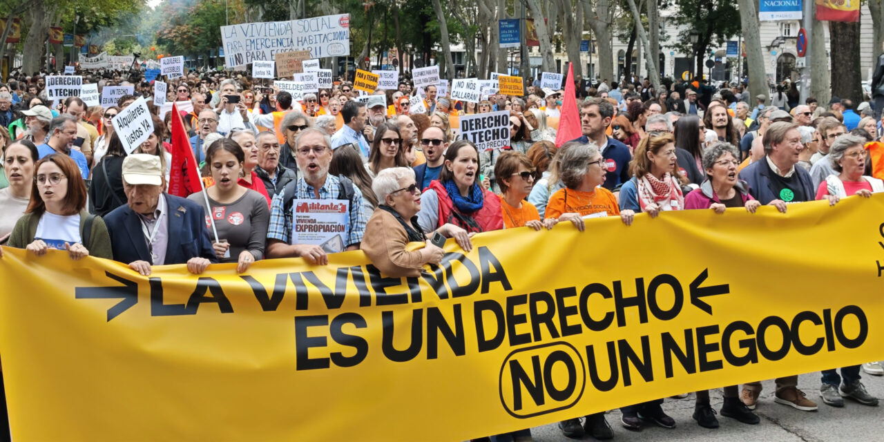 Las organizaciones de la gran manifestación por la vivienda exigen a Ayuso que deje de mirar hacia otro lado y reaccione ante este problema