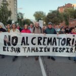 Protesta contra el crematorio de la M40 ante el festival Eurovisión Junior