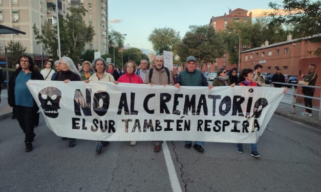 Protesta contra el crematorio de la M40 ante el festival Eurovisión Junior