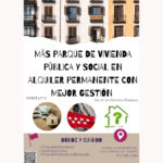 Concentración ante la Agencia de la Vivienda Social para exigir más vivienda pública en alquiler en el Día de los Derechos Humanos