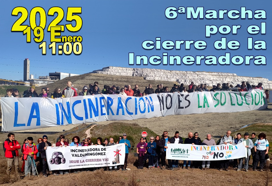 Este domingo, súmate a la VI Marcha por el cierre de la incineradora de Valdemingómez