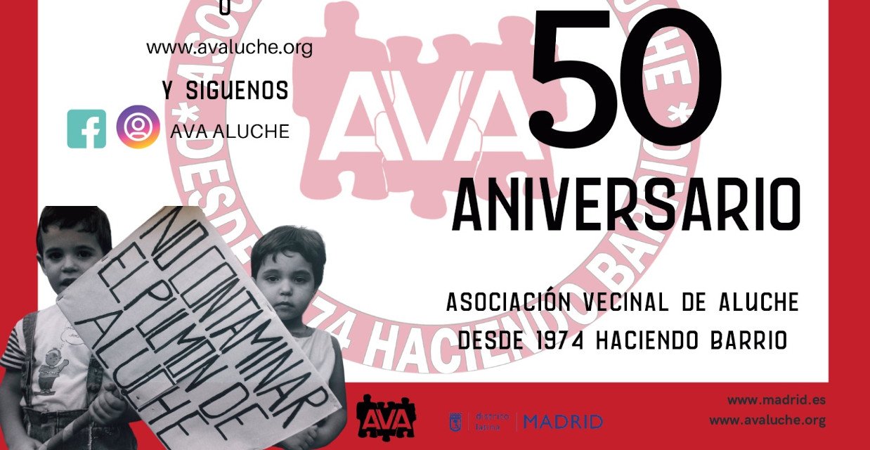 La Asociación Vecinal de Aluche celebra su 50 aniversario con una programación repleta de actividades