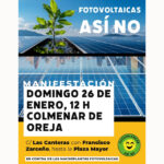 Cadena humana en Colmenar de Oreja contra la instalación descontrolada de macro-plantas fotovoltaicas